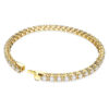 Matrix Tennisarmband, ronde slijpvorm, wit, verguld Matrix Tennisarmband, ronde slijpvorm, wit, verguld