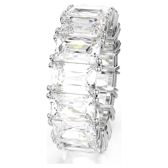 Matrix Vittore-ring met baguetteslijpsel, wit, gerhodineerd Matrix Vittore-ring met baguetteslijpsel, wit, gerhodineerd