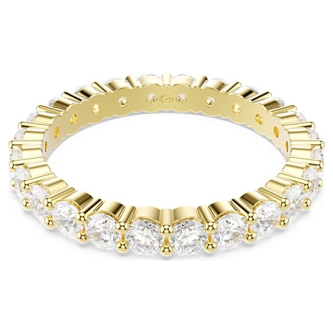 Matrix Vittore-ring met ronde slijpvorm, wit, verguld Matrix Vittore-ring met ronde slijpvorm, wit, verguld