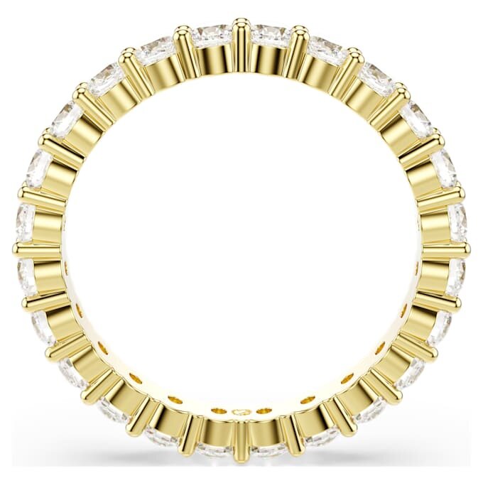 Matrix Vittore-ring met ronde slijpvorm, wit, verguld Matrix Vittore-ring met ronde slijpvorm, wit, verguld