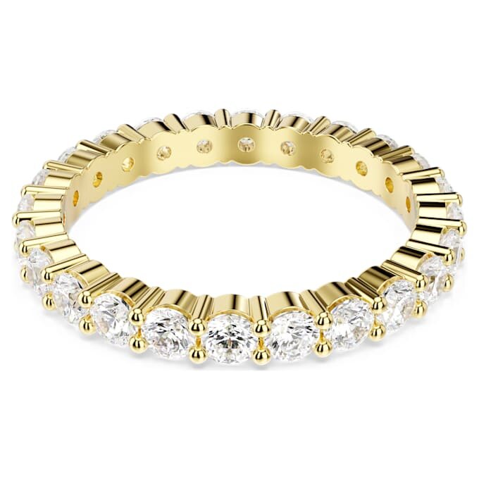 Matrix Vittore-ring met ronde slijpvorm, wit, verguld Matrix Vittore-ring met ronde slijpvorm, wit, verguld