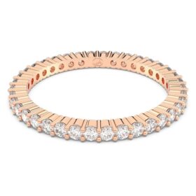 Matrix Vittore-ring, rond geslepen, wit, roségoudkleurig verguld