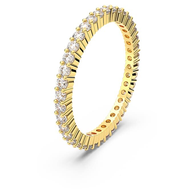 Matrix Vittore-ring, ronde slijpvorm, wit, goudkleurige afwerking Matrix Vittore-ring, ronde slijpvorm, wit, goudkleurige afwerking