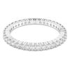 Matrix Vittore-ring, ronde slijpvorm, wit, zilverkleurige afwerking