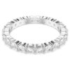 Matrix Vittore-ring, ronde slijpvorm, wit, zilverkleurige afwerking