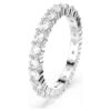 Matrix Vittore-ring, ronde slijpvorm, wit, zilverkleurige afwerking