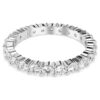 Matrix Vittore-ring, ronde slijpvorm, wit, zilverkleurige afwerking