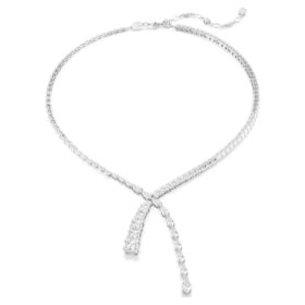 Matrix Y-ketting met gemengde slijpvormen, wit, gerhodineerd Matrix Y-ketting met gemengde slijpvormen, wit, gerhodineerd