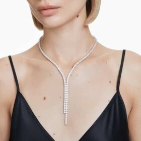 Matrix Y-ketting met ronde slijpvorm, wit, gerhodineerd Matrix Y-ketting met ronde slijpvorm, wit, gerhodineerd
