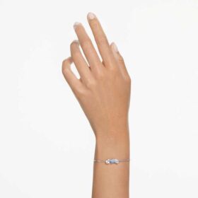 Mesmera-armband met gemengde slijpvormen, blauw, gerhodineerd Mesmera-armband met gemengde slijpvormen, blauw, gerhodineerd