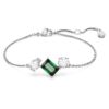 Mesmera-armband met gemengde slijpvormen, groen, gerhodineerd Mesmera-armband met gemengde slijpvormen, groen, gerhodineerd
