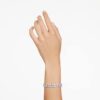 Mesmera-armband met gemengde slijpvormen, wit, gerhodineerd Mesmera-armband met gemengde slijpvormen, wit, gerhodineerd