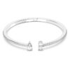Mesmera-armband met gemengde slijpvormen, wit, gerhodineerd Mesmera-armband met gemengde slijpvormen, wit, gerhodineerd