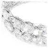 Mesmera-armband met gemengde slijpvormen, wit, gerhodineerd Mesmera-armband met gemengde slijpvormen, wit, gerhodineerd