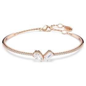 Mesmera-armband met gemengde slijpvormen, wit, roségoudkleurig verguld Mesmera-armband met gemengde slijpvormen, wit, roségoudkleurig verguld