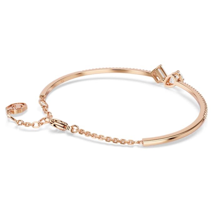 Mesmera-armband met gemengde slijpvormen, wit, roségoudkleurig verguld Mesmera-armband met gemengde slijpvormen, wit, roségoudkleurig verguld