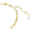 Mesmera-armband met gemengde slijpvormen, wit, verguld Mesmera-armband met gemengde slijpvormen, wit, verguld