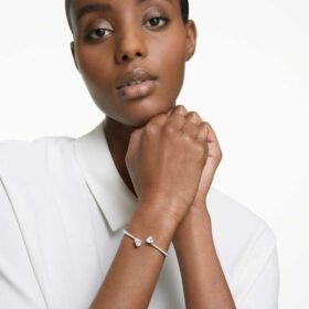 Mesmera-armband met hart, wit, gerhodineerd Mesmera-armband met hart, wit, gerhodineerd
