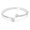 Mesmera-armband met hart, wit, gerhodineerd Mesmera-armband met hart, wit, gerhodineerd