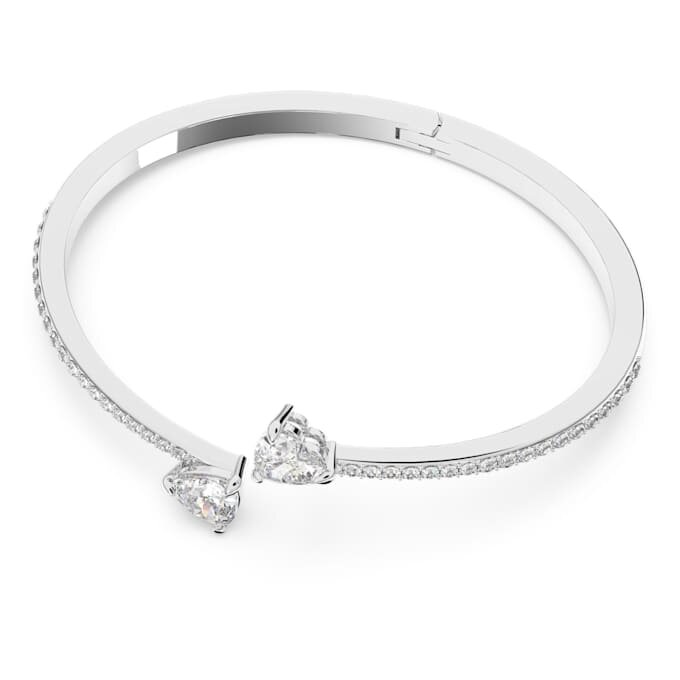Mesmera-armband met hart, wit, gerhodineerd Mesmera-armband met hart, wit, gerhodineerd
