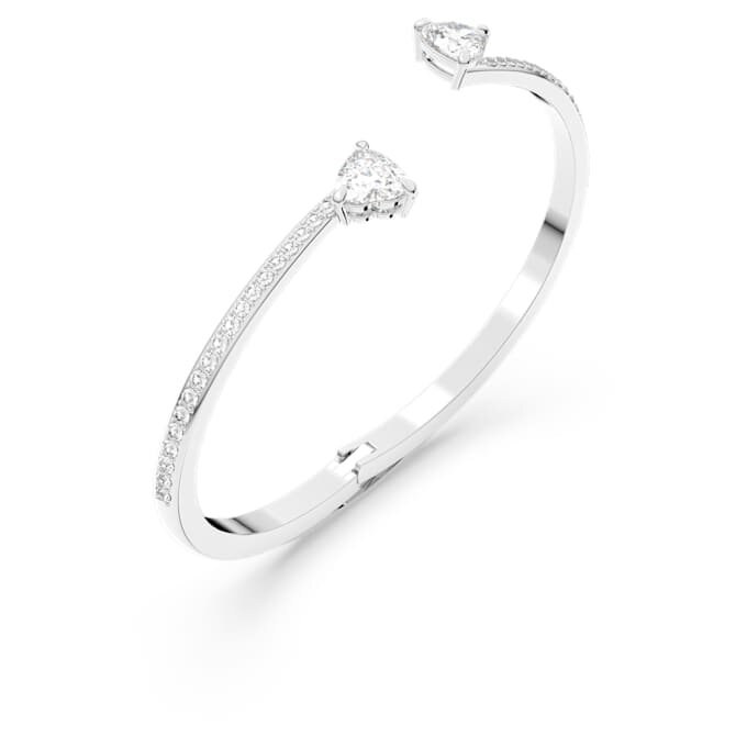 Mesmera-armband met hart, wit, gerhodineerd Mesmera-armband met hart, wit, gerhodineerd
