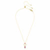 Mesmera-hanger met gemengde slijpvormen, rood, verguld