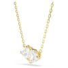 Mesmera-ketting met hart, wit, verguld Mesmera-ketting met hart, wit, verguld