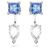 Mesmera oorbellenhulsjes met gemengde slijpvormen, afneembaar, blauw, gerhodineerd Mesmera oorbellenhulsjes met gemengde slijpvormen, afneembaar, blauw, gerhodineerd