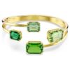 Millenia-armband met achthoekige slijpvorm, groen, verguld Millenia-armband met achthoekige slijpvorm, groen, verguld