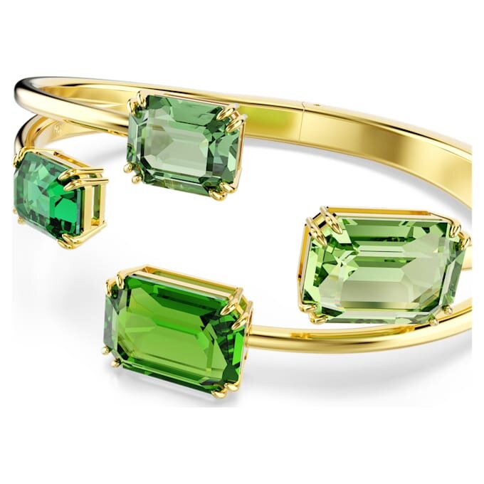 Millenia-armband met achthoekige slijpvorm, groen, verguld Millenia-armband met achthoekige slijpvorm, groen, verguld