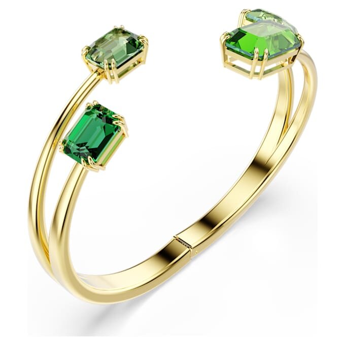 Millenia-armband met achthoekige slijpvorm, groen, verguld Millenia-armband met achthoekige slijpvorm, groen, verguld