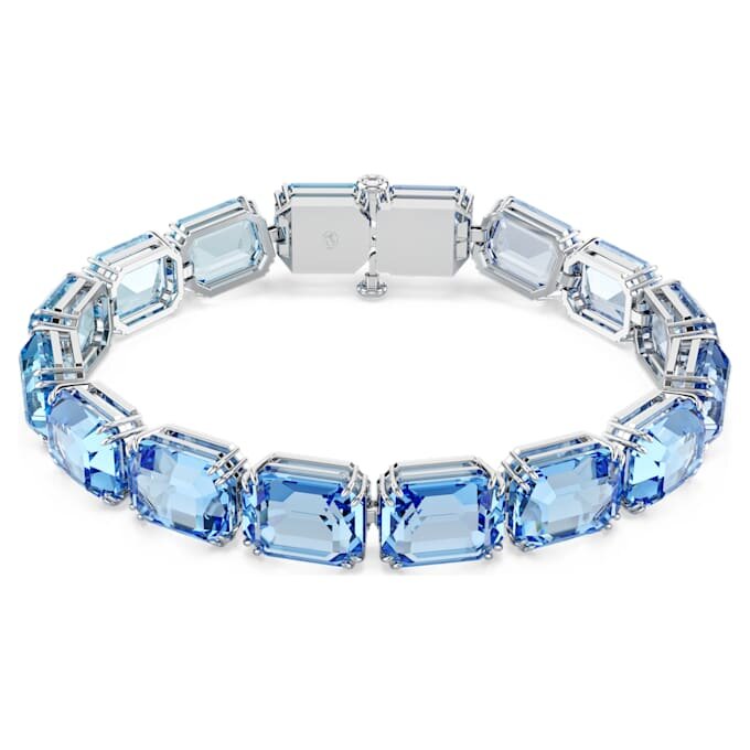 Millenia-armband met achthoekige slijpvorm, kleurverloop, blauw, gerhodineerd Millenia-armband met achthoekige slijpvorm, kleurverloop, blauw, gerhodineerd