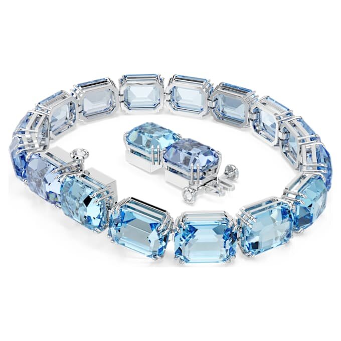 Millenia-armband met achthoekige slijpvorm, kleurverloop, blauw, gerhodineerd Millenia-armband met achthoekige slijpvorm, kleurverloop, blauw, gerhodineerd