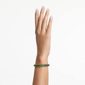 Millenia-armband met achthoekige slijpvorm, kleurverloop, groen, verguld