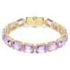 Millenia-armband met achthoekige slijpvorm, paars, verguld Millenia-armband met achthoekige slijpvorm, paars, verguld