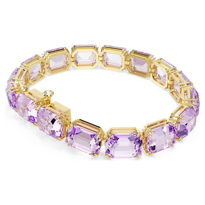 Millenia-armband met achthoekige slijpvorm, paars, verguld Millenia-armband met achthoekige slijpvorm, paars, verguld