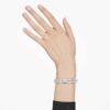 Millenia-armband met achthoekige slijpvorm, wit, gerhodineerd