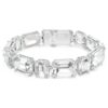 Millenia-armband met achthoekige slijpvorm, wit, gerhodineerd