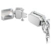 Millenia-armband met achthoekige slijpvorm, wit, gerhodineerd