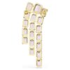 Millenia-broche met achthoekige slijpvorm, paars, verguld