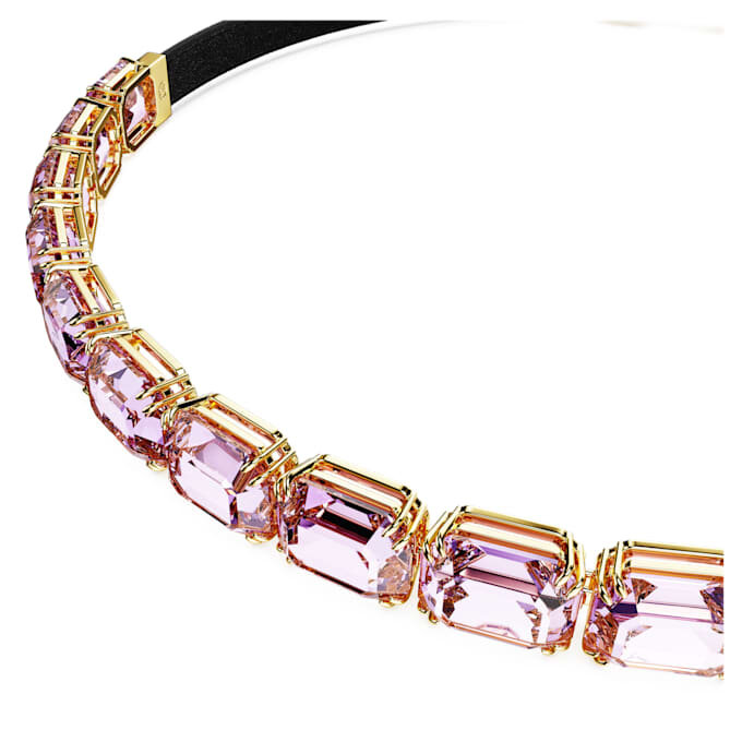 Millenia-choker met achthoekige slijpvorm, paars, verguld Millenia-choker met achthoekige slijpvorm, paars, verguld