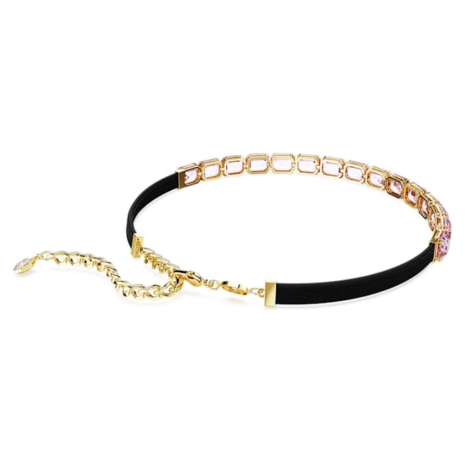 Millenia-choker met achthoekige slijpvorm, paars, verguld Millenia-choker met achthoekige slijpvorm, paars, verguld