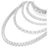 Millenia gelaagde ketting met gemengde slijpvormen, wit, gerhodineerd Millenia gelaagde ketting met gemengde slijpvormen, wit, gerhodineerd