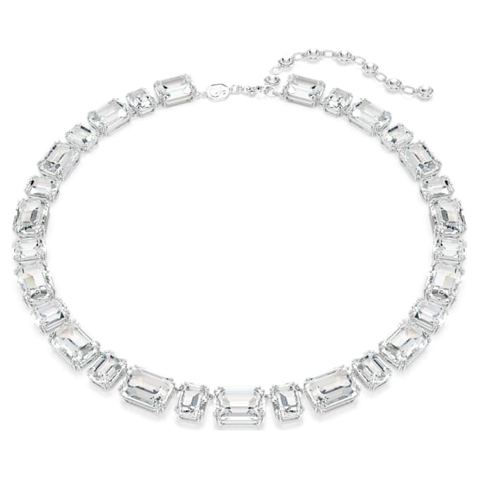 Millenia-ketting met achthoekige slijpvorm, wit, gerhodineerd Millenia-ketting met achthoekige slijpvorm, wit, gerhodineerd