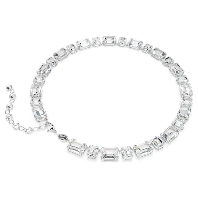Millenia-ketting met achthoekige slijpvorm, wit, gerhodineerd Millenia-ketting met achthoekige slijpvorm, wit, gerhodineerd