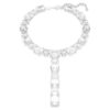 Millenia-ketting met gemengde slijpvormen, wit, gerhodineerd