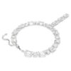 Millenia-ketting met gemengde slijpvormen, wit, gerhodineerd