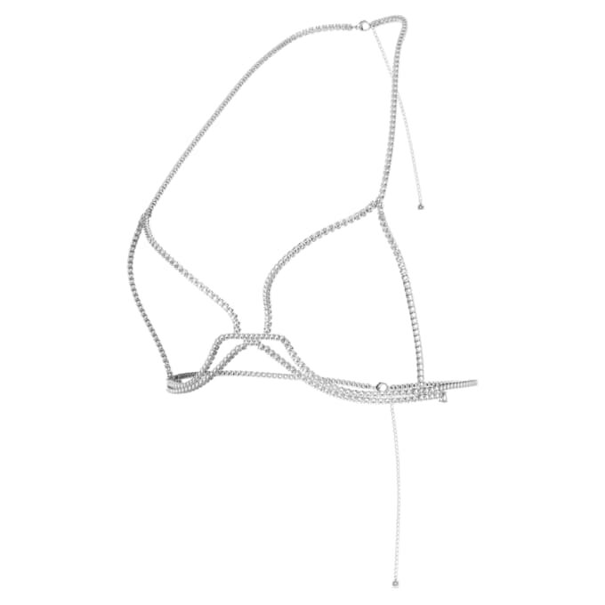 Millenia-lichaamsketting met ronde slijpvorm, wit, gerhodineerd Millenia-lichaamsketting met ronde slijpvorm, wit, gerhodineerd