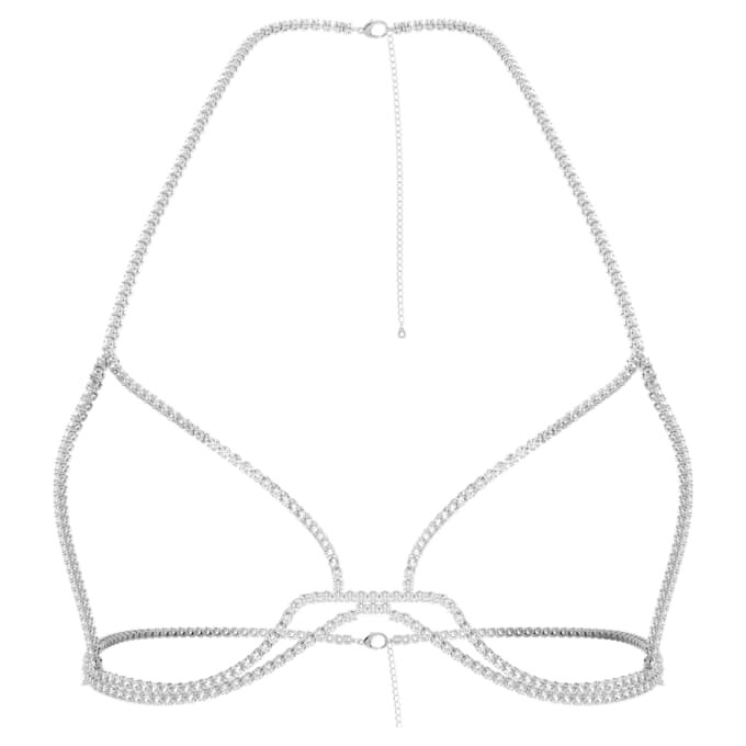 Millenia-lichaamsketting met ronde slijpvorm, wit, gerhodineerd Millenia-lichaamsketting met ronde slijpvorm, wit, gerhodineerd