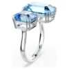 Millenia open ring met achthoekige slijpvorm, blauw, gerhodineerd Millenia open ring met achthoekige slijpvorm, blauw, gerhodineerd